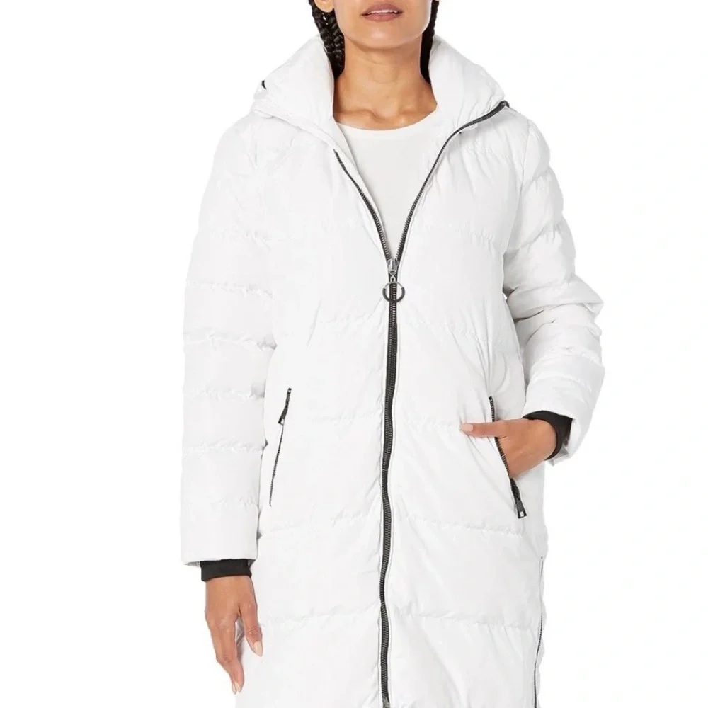 Karl Lagerfeld White Puffer Coat - Picture 2 of 4